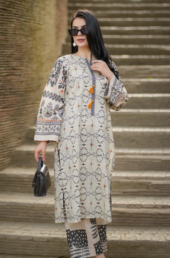 Urge 2PC Unstitched Lawn Printed Shirt with Printed Trousers - ES1062