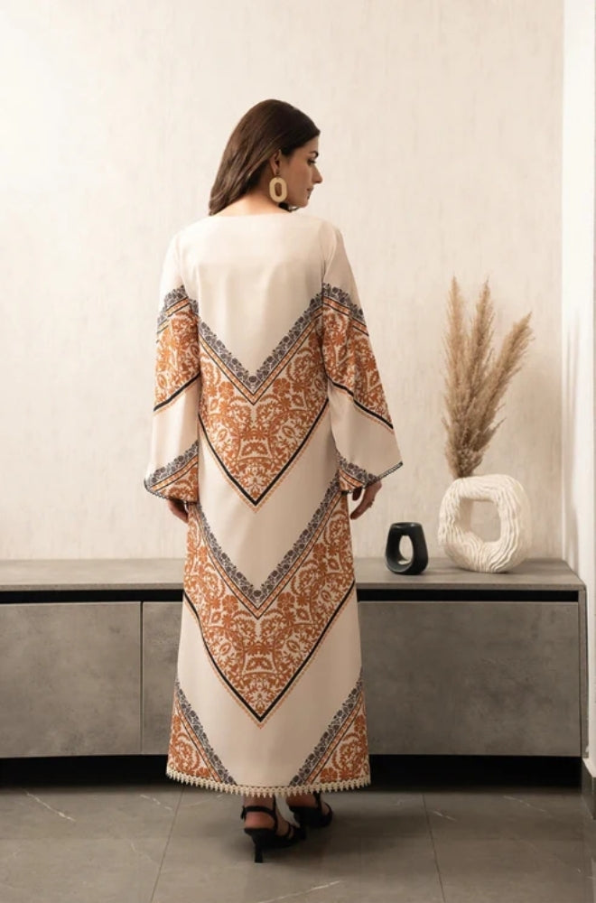 Lulusar - 2PC Unstitched Shamooz Silk Printed Shirt and Trouser - ES1110