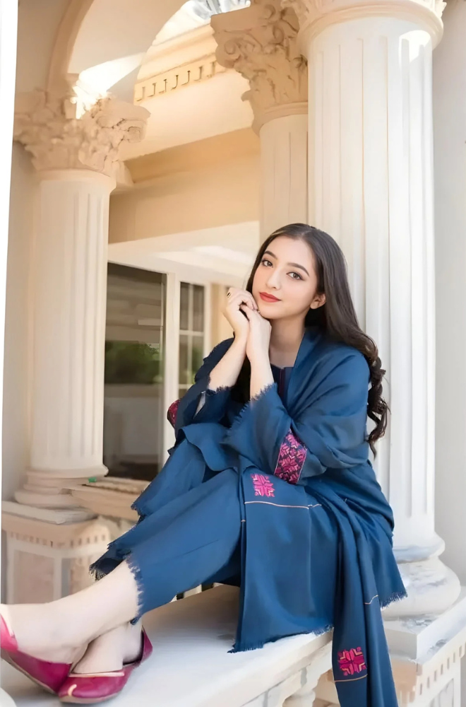 Aisling - 3PC Unstitched Dhanak Embroidered Shirt with Dhanak Embroidered Dupatta and Trouser - ES 2120