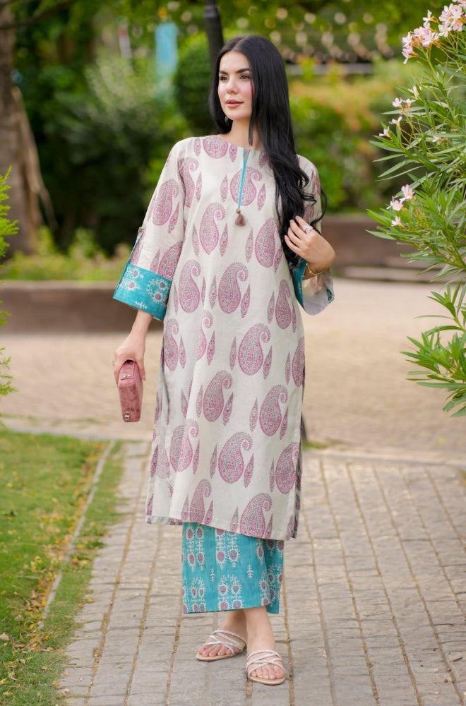 Urge 2PC Unstitched Lawn Printed Shirt with Printed Trousers - ES1061
