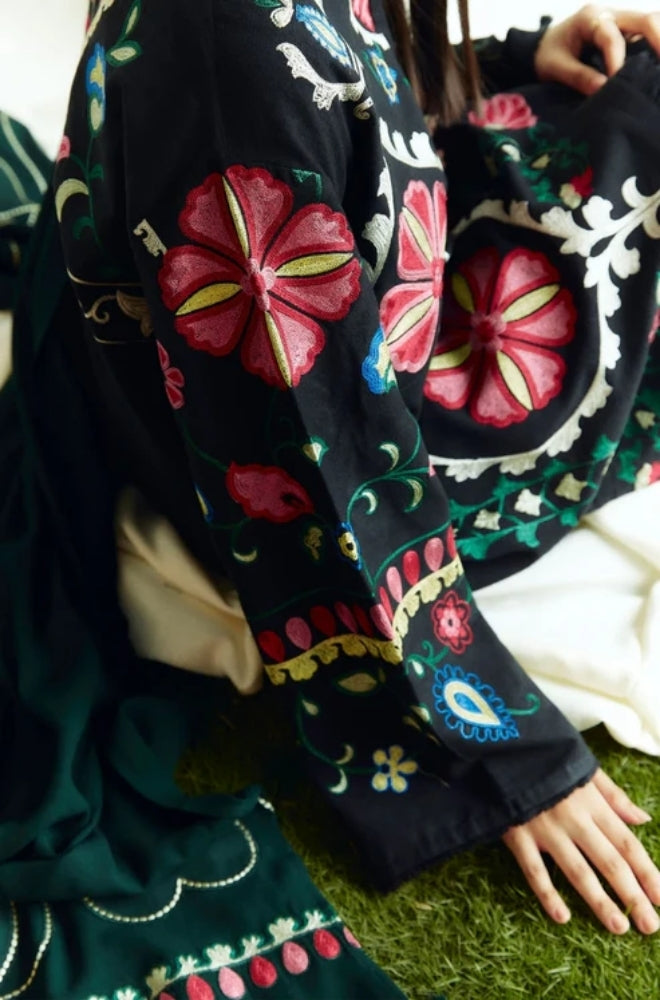 Zara Shah Jahan - 3PC Unstitched Dhanak Embroidered Shirt with Printed Shawl and Trouser - ES1033