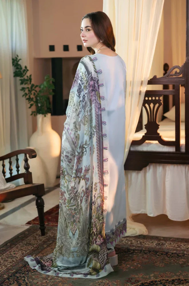 Jade - Lawn 3PC Unstitched Embroidered Shirt with Printed Chiffon Dupatta -ES 1301