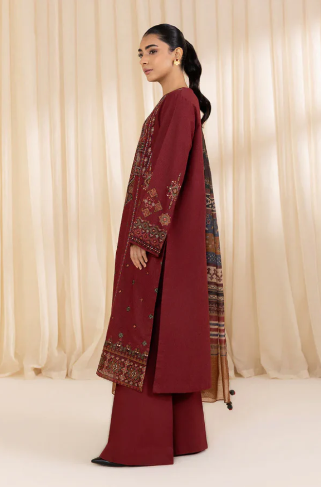 Sapphire - Embroidered Dhanak Unstitched 3PC Set - ES1761