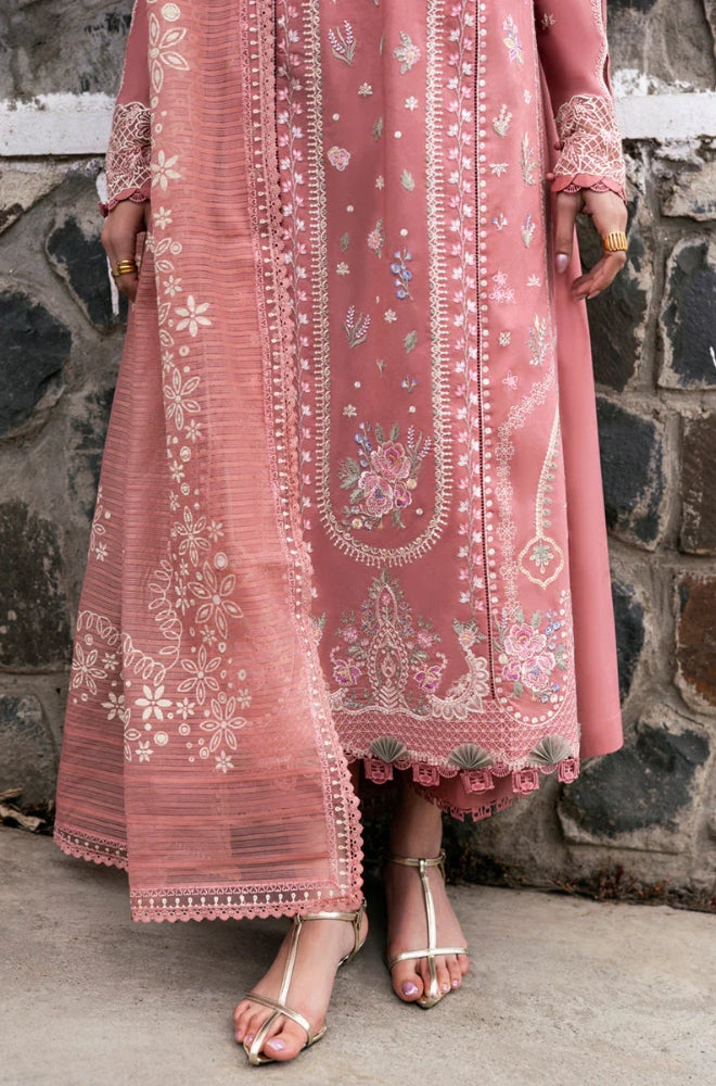 Qalamkaar - 3PC Unstitched Dhanak Embroidered Shirt with Digital Printed kotrai Shawl - ES 1810