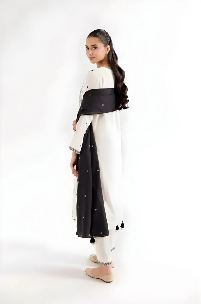 Nishat - 3PC Unstitched Dhanak Embroidered Shirt with Embroidered Dhanak Dupatta and Trouser - ES 2126