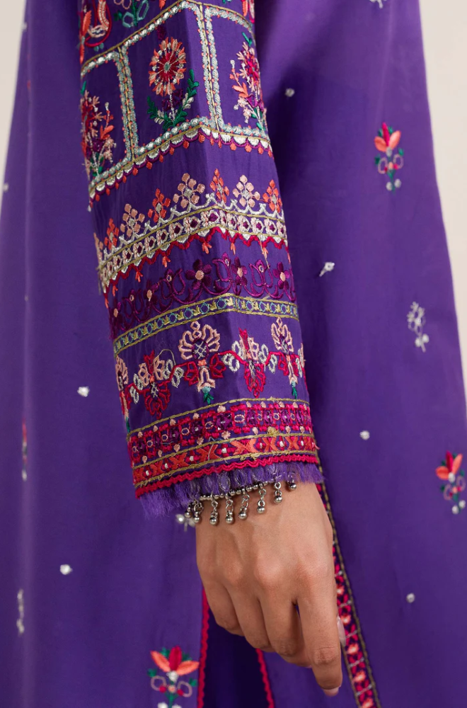 Zara-Shah Jahan - Embroidered Dhanak Unstitched 3PC Set - ES1763