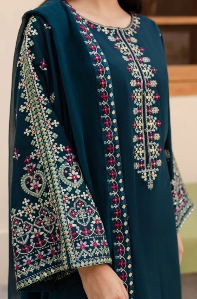 Batik - Lawn 3PC Unstitched Embroidered Shirt with Chiffon Dupatta - ES1234