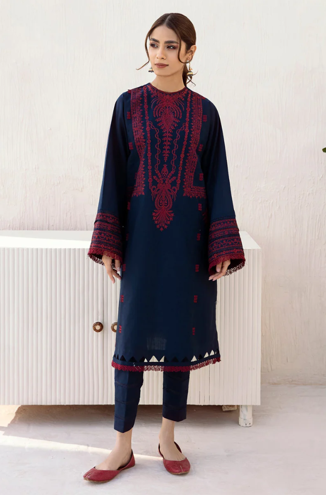 JAZMIN- 3PC DHANAK EMBROIDERED-ES0011