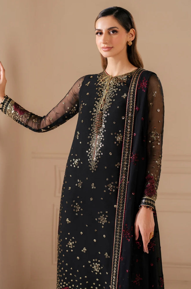 Jazmin - Front Heavy Embroidery On Chiffon With Chiffon Embroidery Dupatta - ES 2020