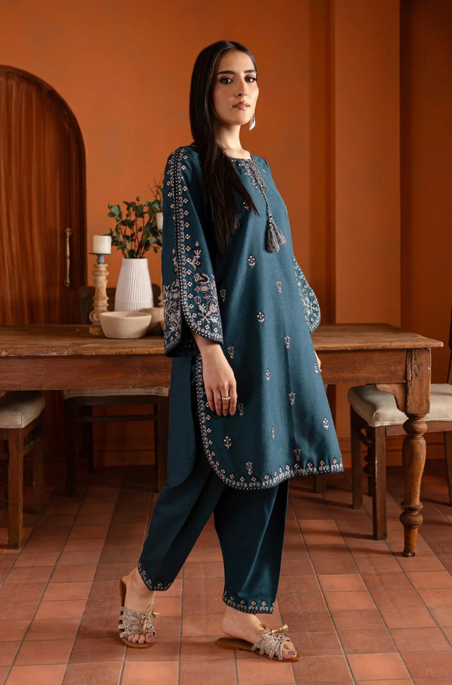 Batik - 2PC Unstitched Lawn Embroidered Shirt with Lawn Trousers - ES 2171