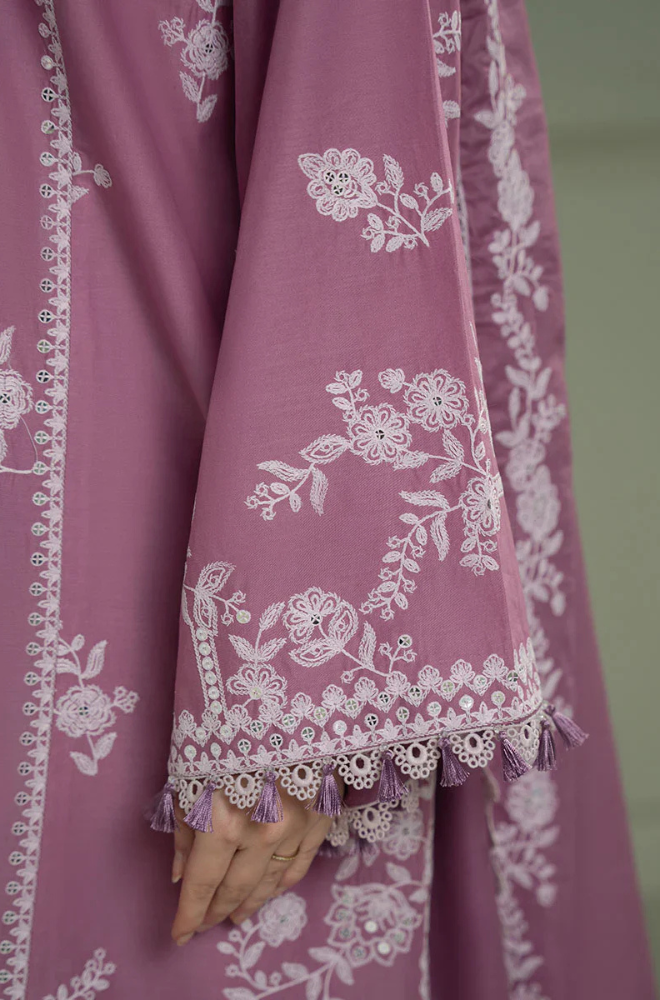 Cross Stitch - 3PC Unstitched Lawn Embroidered Shirt with Bamber Chiffon Embroidered Dupatta - ES 2202