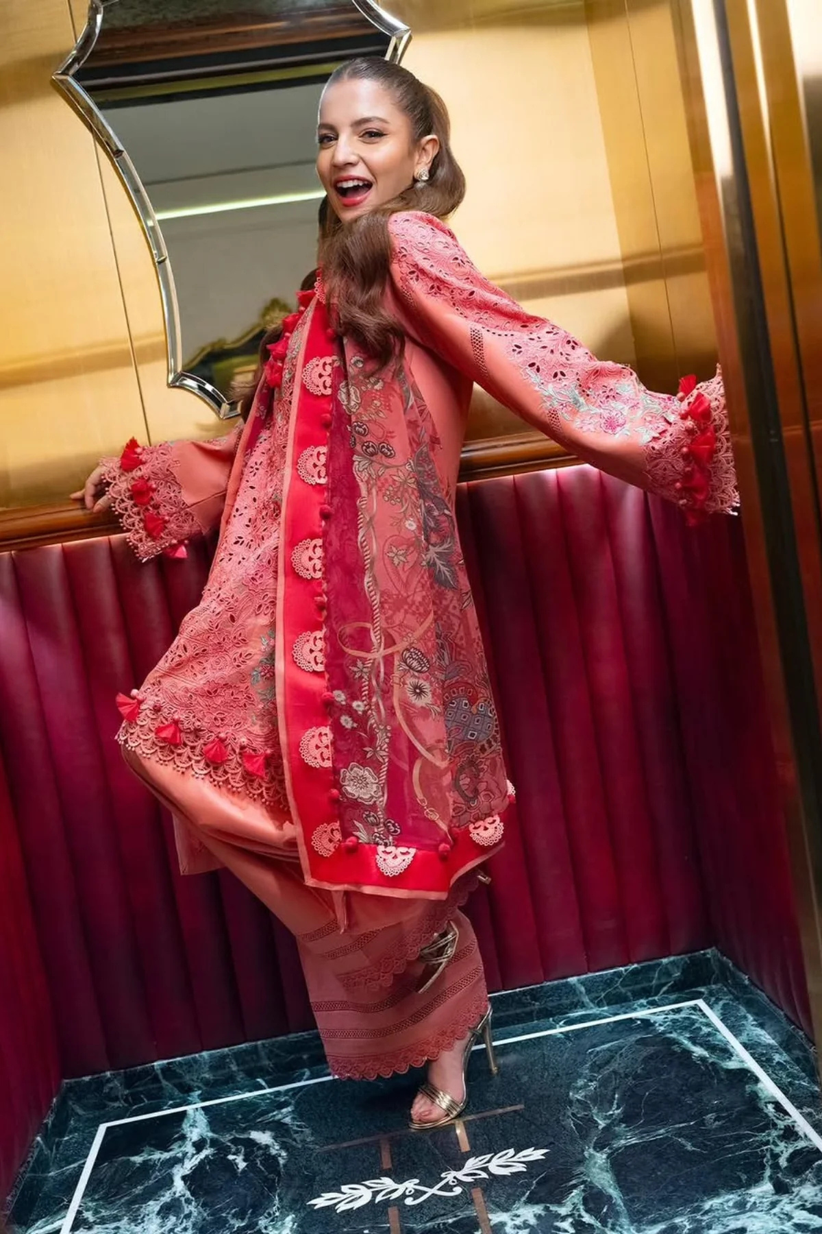 Jade - 3PC Unstitched Lawn Embroidered Shirt with Monark Digital Printed Dupatta and Trouser - ES 2232