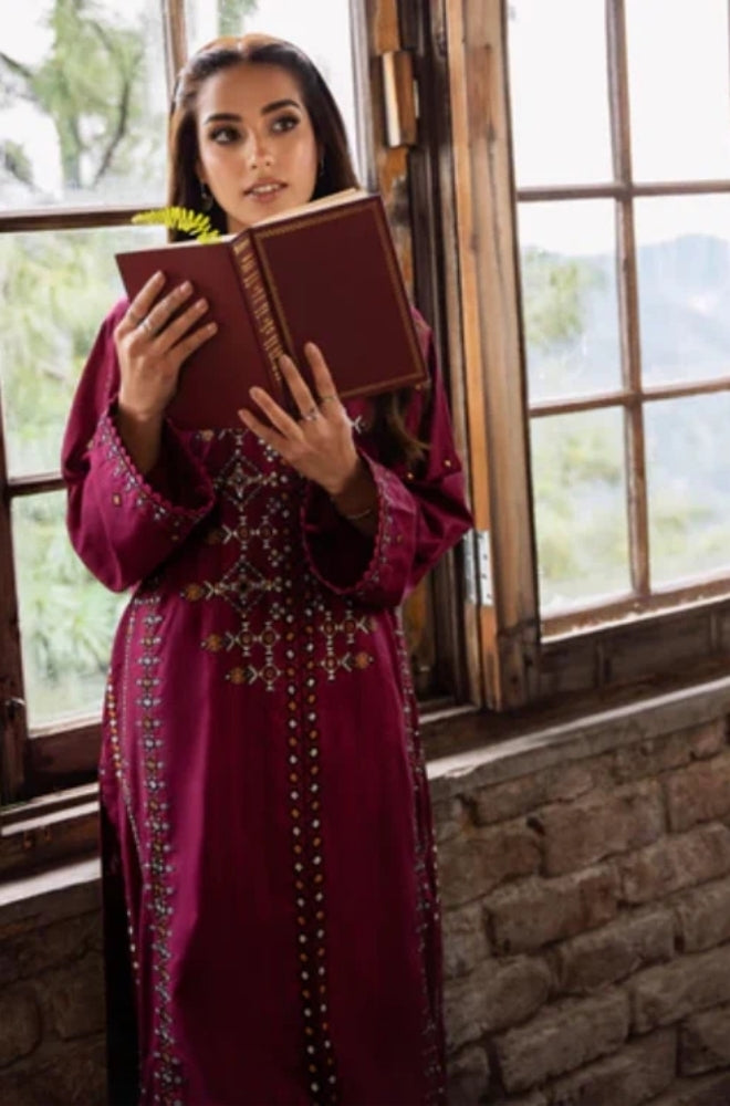 Sapphire - 3PC Unstitched Khaddar Embroidered Shirt with Khaddar Trouser - ES1081