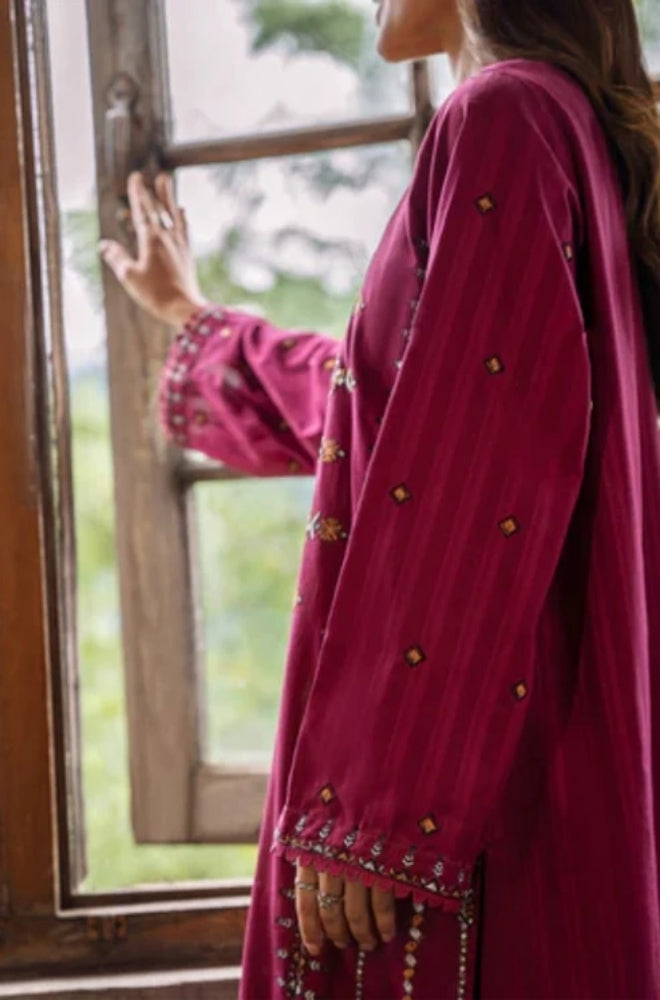 Sapphire - 3PC Unstitched Khaddar Embroidered Shirt with Khaddar Trouser - ES1081