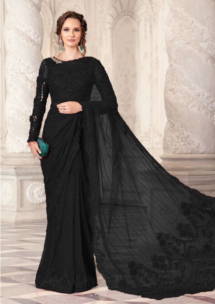 EXCLUSIVE UNSTITCHED SAREE - ES1126