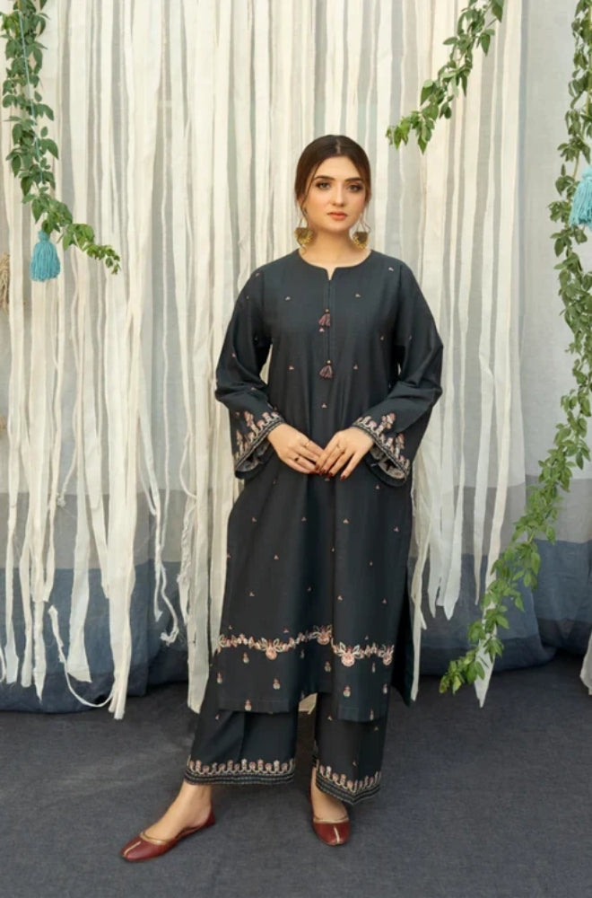 Urge - Lawn 3PC Unstitched Embroidered Shirt with Printed Cotton Net Dupatta- ES1236