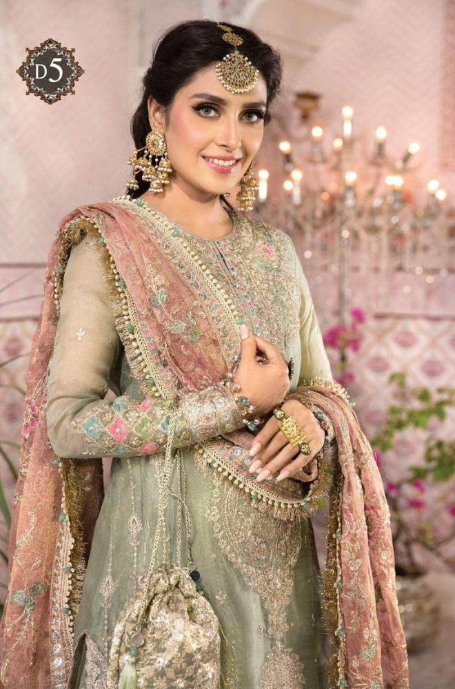 Maria B - 3PC Unstitch Embroidery Wedding Collection - ES 2047