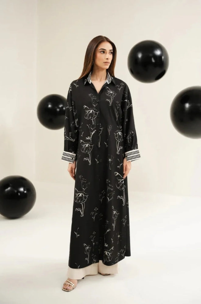 Lulusar - 2PC Unstitched Shamooz Silk Printed Shirt and Trouser - ES1109
