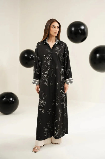 Lulusar - 2PC Unstitched Shamooz Silk Printed Shirt and Trouser - ES1109