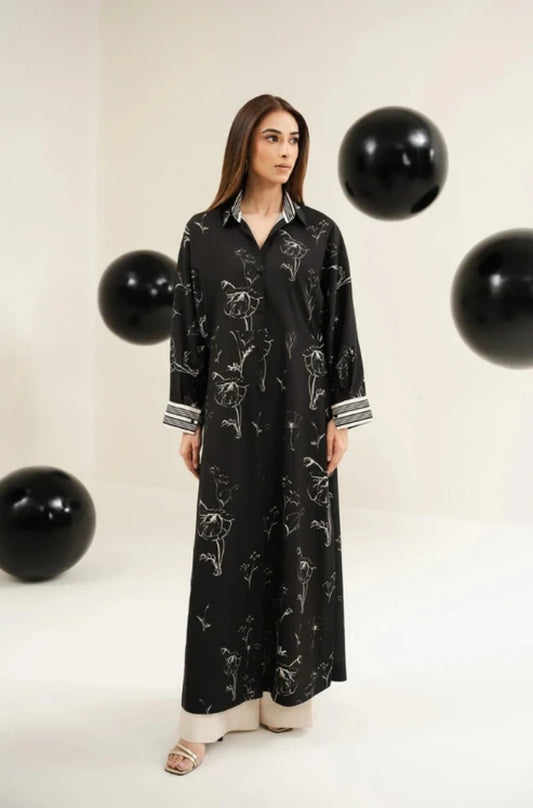 Lulusar - 2PC Unstitched Shamooz Silk Printed Shirt and Trouser - ES1109