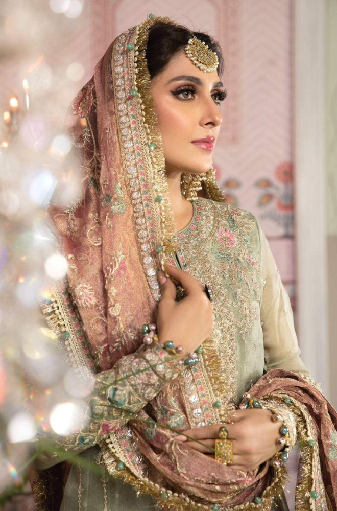 Maria B - 3PC Unstitch Embroidery Wedding Collection - ES 2047
