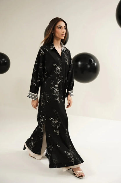 Lulusar - 2PC Unstitched Shamooz Silk Printed Shirt and Trouser - ES1109