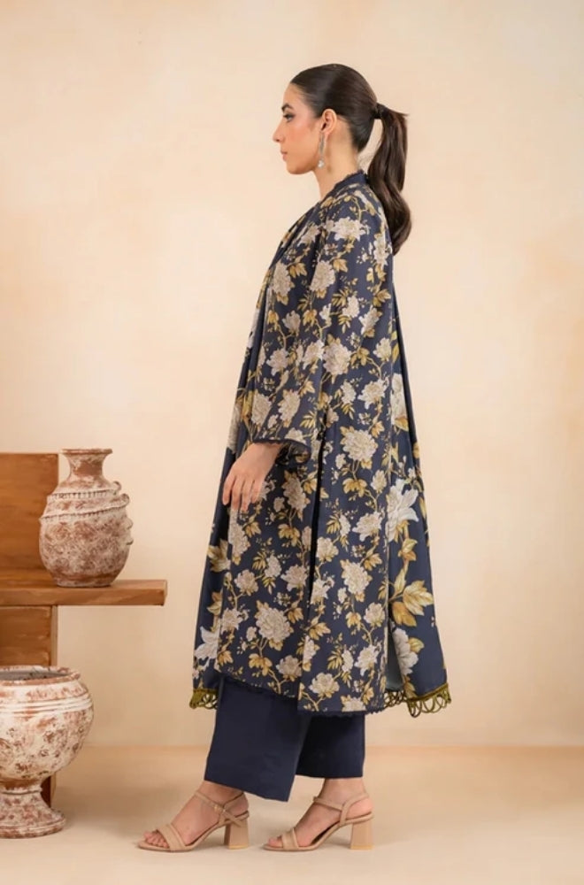Baroque - 3PC Unstitched Printed Khaddar Shirt with Printed Khaddar Dupatta and Same Printed Trouser - ES1168