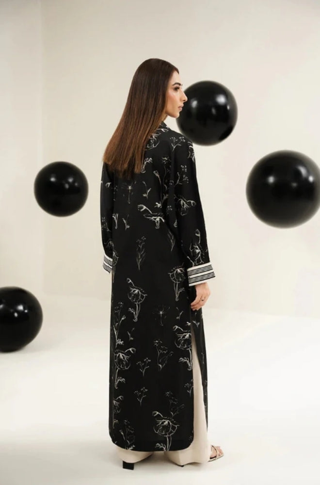 Lulusar - 2PC Unstitched Shamooz Silk Printed Shirt and Trouser - ES1109