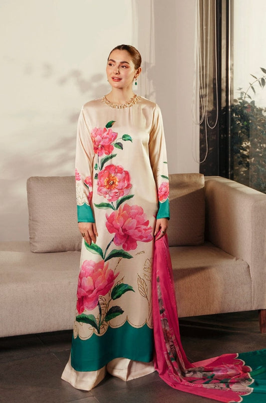 Lulusar -  3PCS Unstitched Digital Printed Silk Dress - ES1112