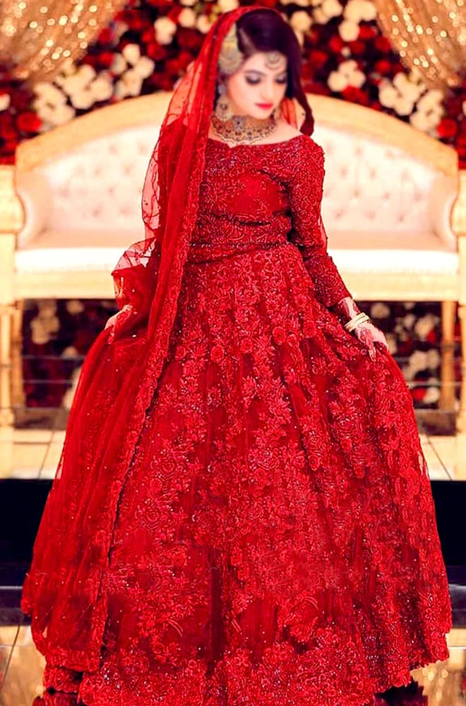 MARIAM & MARIA - Front Body Net Heavy Embroidery With Net Heavy Embroidery Dupatta 2 Sider Border Lace - ES 2025