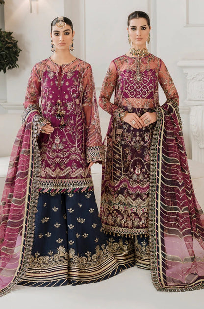 BAROOQUE - HEAVY EMBROIDERED SEQUENCE FRONT WITH HEAVY EMBROIDERED NET DUPATTA AND 4SIDE EMBROIDERED BORDER ATTACHED - ES 2024