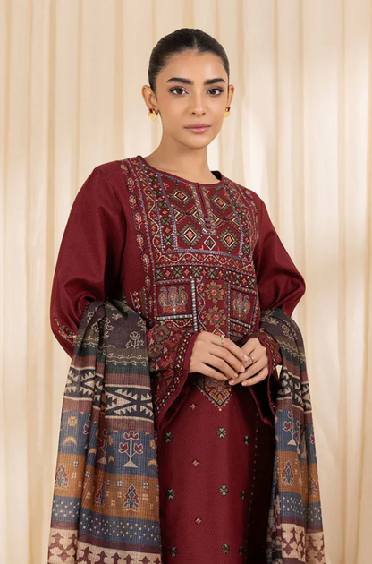 Sapphire - Embroidered Dhanak Unstitched 3PC Set - ES1761