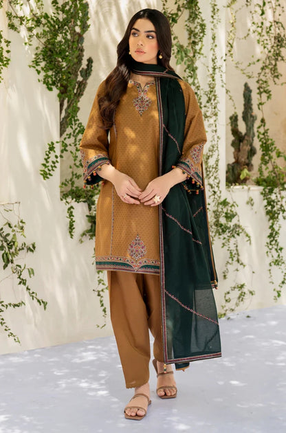 Jazmin - 3PC Embroidered Suit On Dhanak - ES 1804