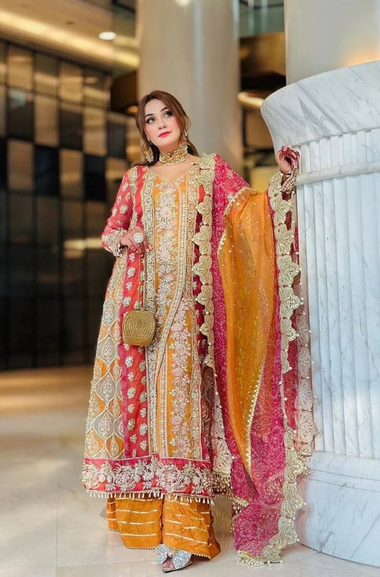EXCLUSIVE UNSTITCHED EMBROIDERED DRESS - ES1136