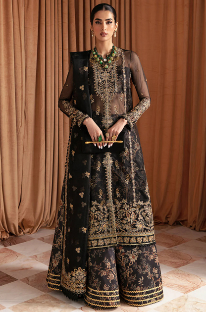 Ayzel By Afrozeh Embroidered Organza Unstitched 3 Piece Suit - ES 1719