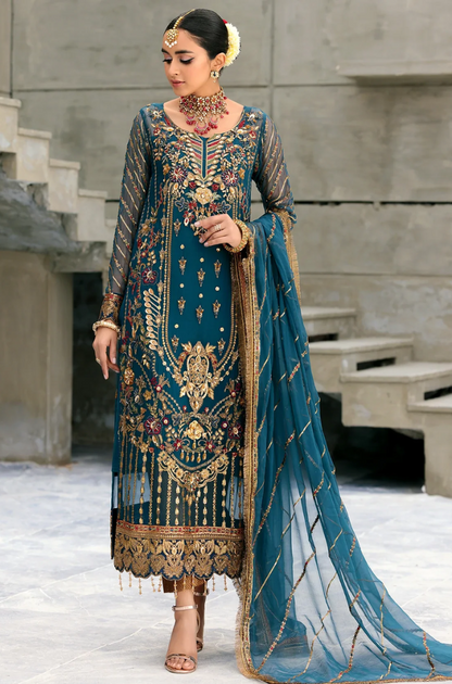 EMAAN ADEEL - Unstitched Belle Robe Luxury On Chiffon - ES 1788