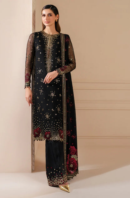 Jazmin -  Front Heavy Embroidery On Chiffon With Chiffon Embroidery Dupatta - ES 2020