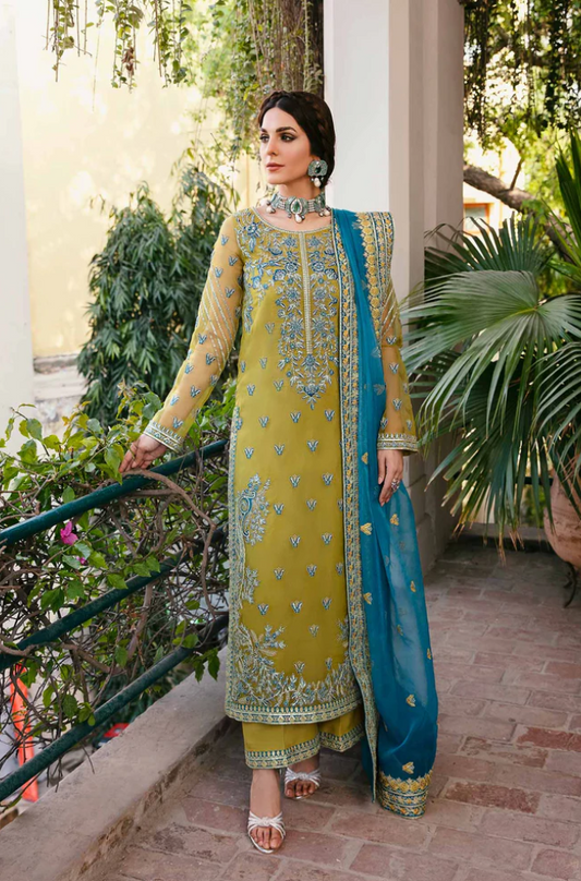 AKBAR ASLAM - ORGANZA HEAVY EMBROIDERED - ES1776