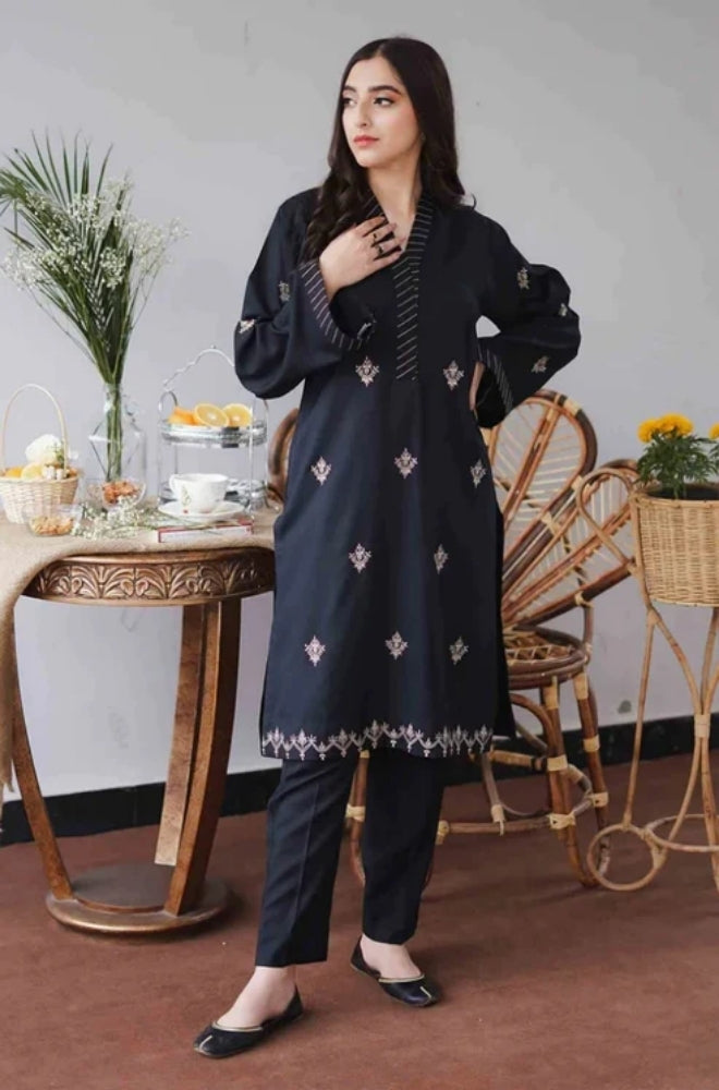 Aisling - 3PC Unstitched Dhanak Embroidered Shirt with Patti Work Embroidered Dupatta and Trouser - ES1189