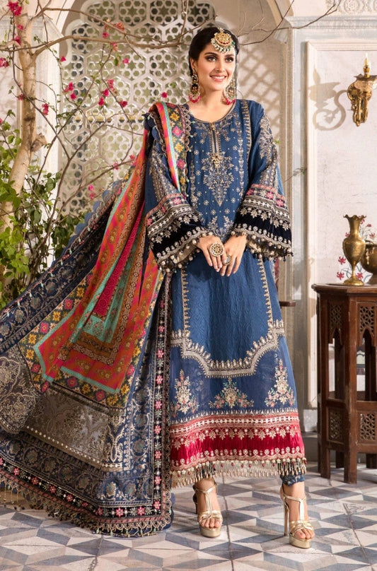 EXCLUSIVE UNSTITCHED EMBROIDERED DRESS - ES1130