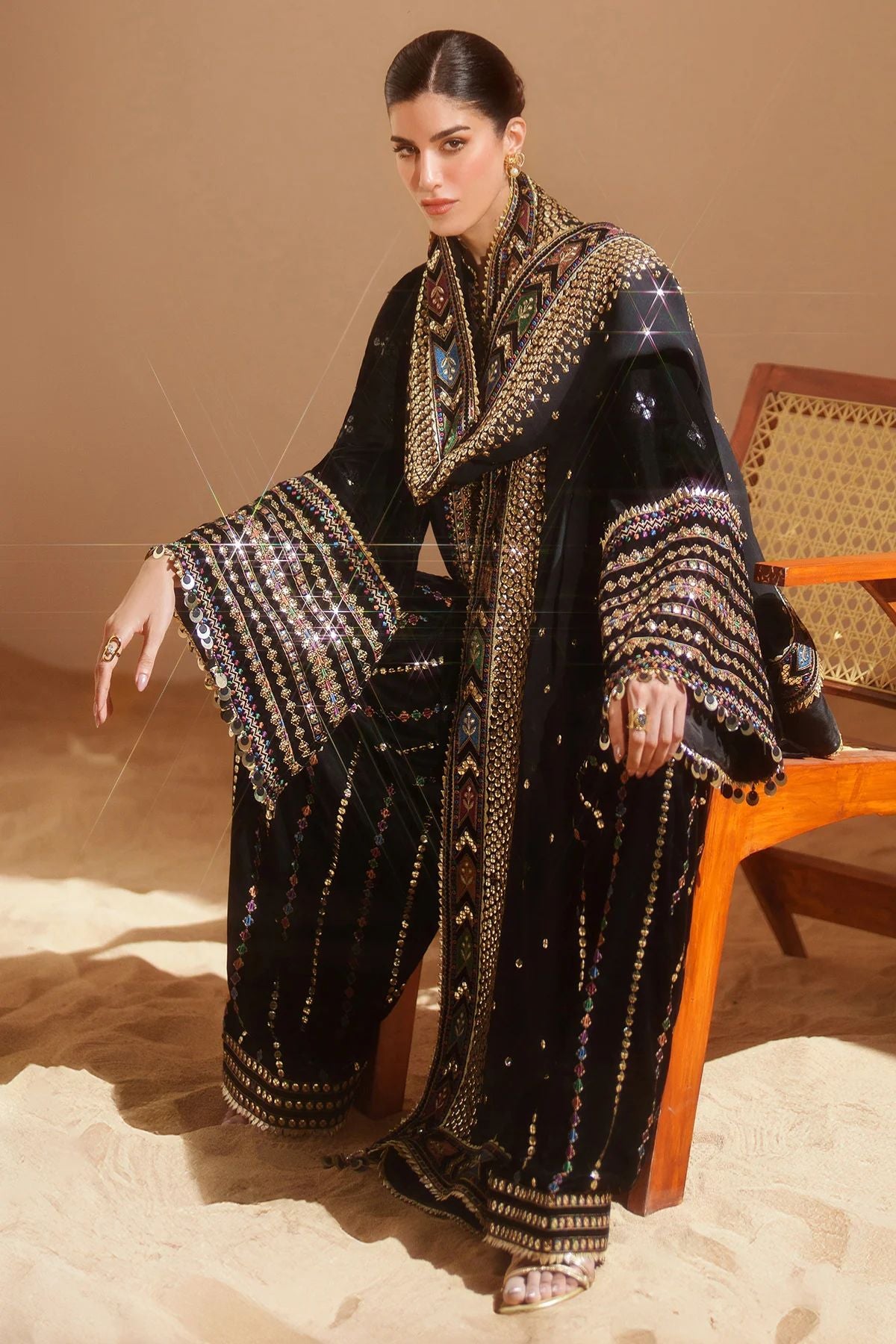 Jazmin - 3PC Unstitched Lawn Embroidered Shirt with Embroidered Slub Net Dupatta and Trouser - ES 2229