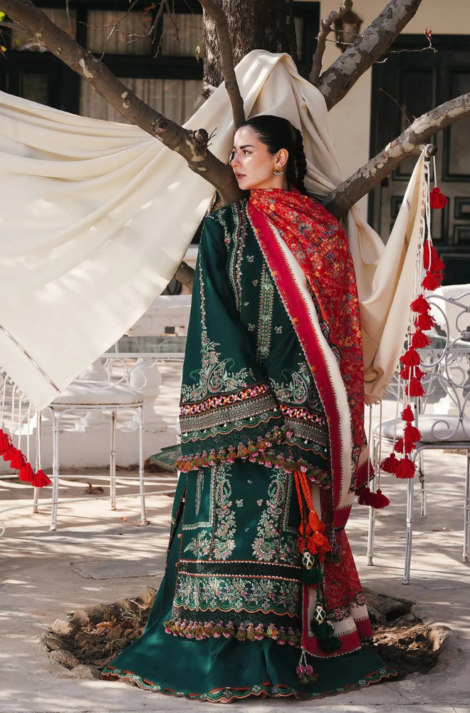 Embroidered Dhanak Unstitched 3PC Set - ES1756