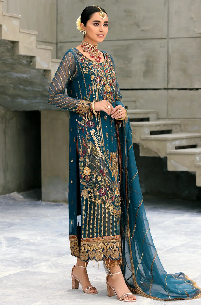 EMAAN ADEEL - Unstitched Belle Robe Luxury On Chiffon - ES 1788