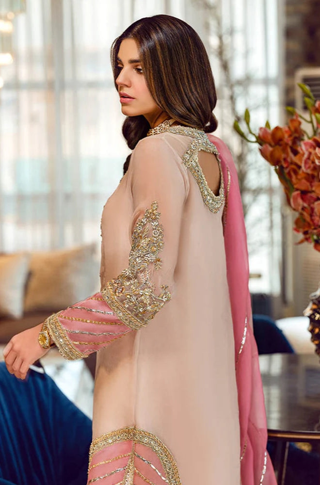 Agha Noor - Front Fully heavy Embroidery with Organza With Embroidery lace Dupatta - ES 2014