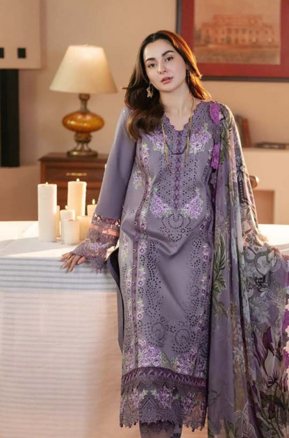 Jade-3PC Unstitched Dhanak Embroidered Shirt with Dhanak Embroidered Dupatta ES- 1703