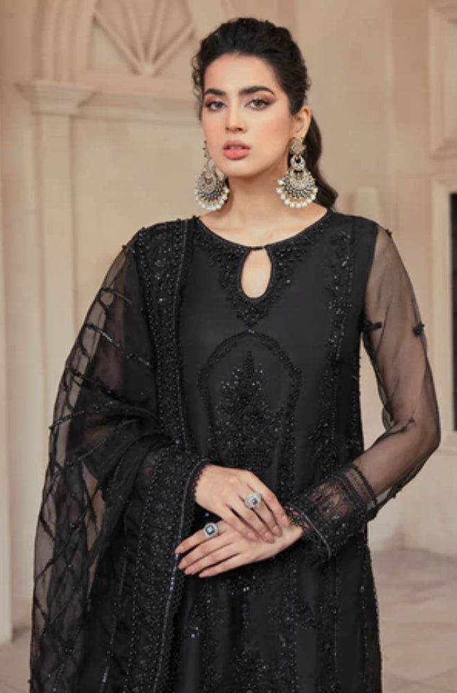 MUSHQ - Fully Heavy Embroidered Front Hand Work On Net With Net Sequence Embroidered Dupatta With Four Side Eplic - ES 2019