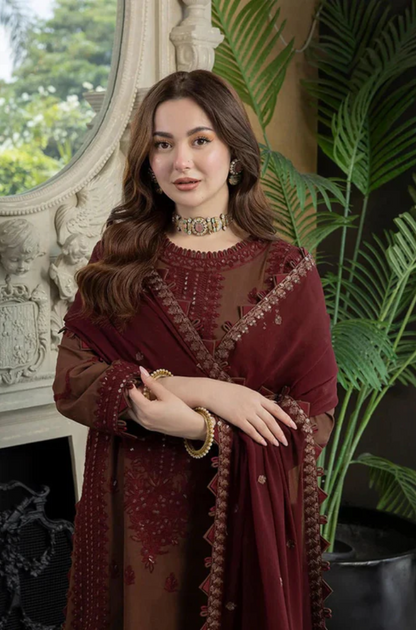 Embroidered Dhanak Unstitched 3PC Set - ES 1751
