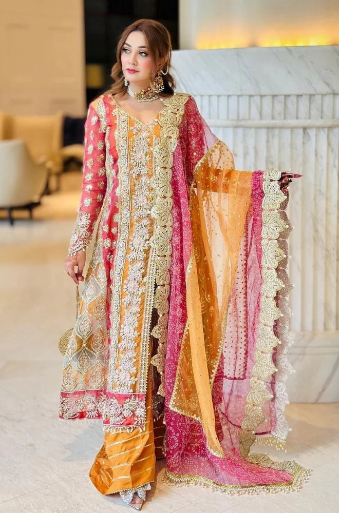 EXCLUSIVE UNSTITCHED EMBROIDERED DRESS - ES1136