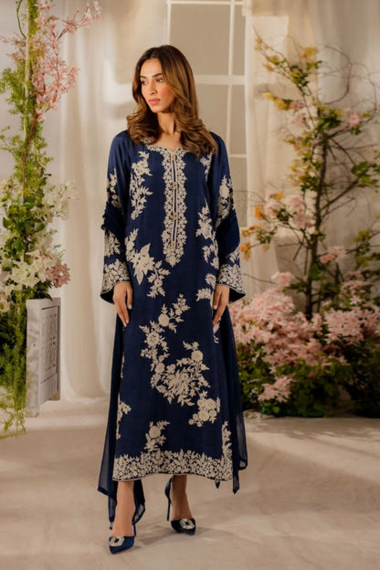 Batik - 3PC Unstitched Lawn Embroidered Shirt with Embroidered Crinkle Dupatta and Trouser - ES 2224