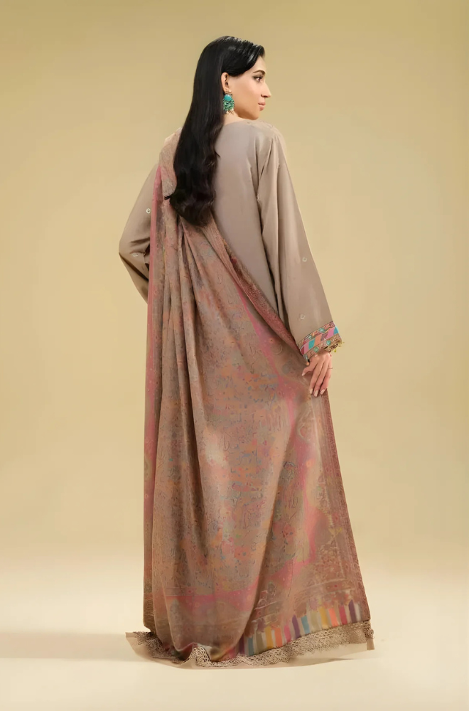 Nishat - 3PC Unstitched Dhanak Embroidered Shirt with Digital Printed Dupatta - ES 2123